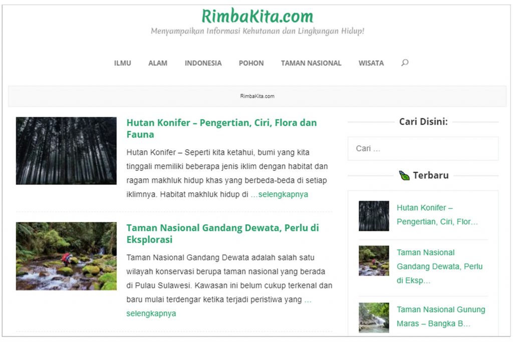information about plants in Indonesia rimbakita
